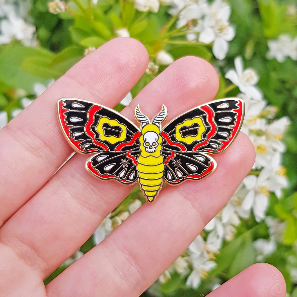 Red Moth Enamel Pin