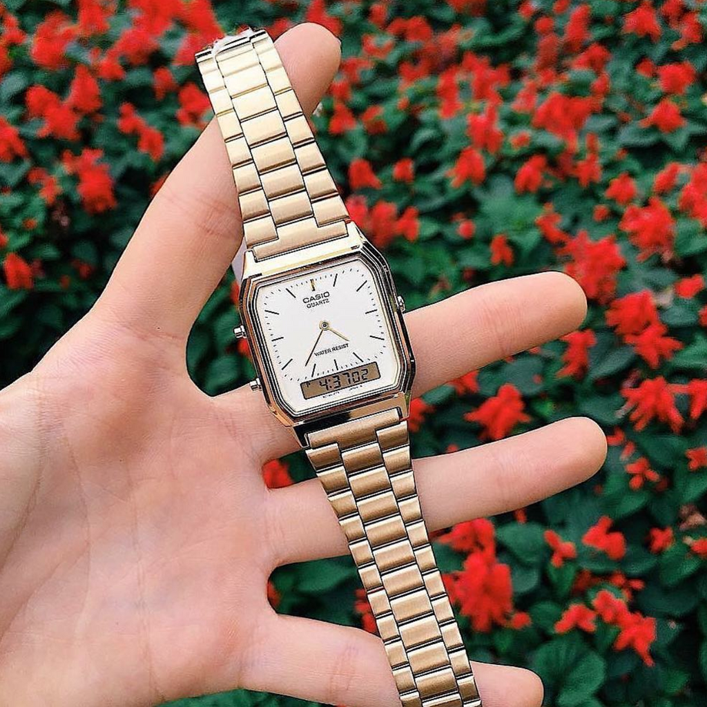 Casio AQ 230GA 9DMQ Gold Band Unisex Sancho s Dirty Laundry