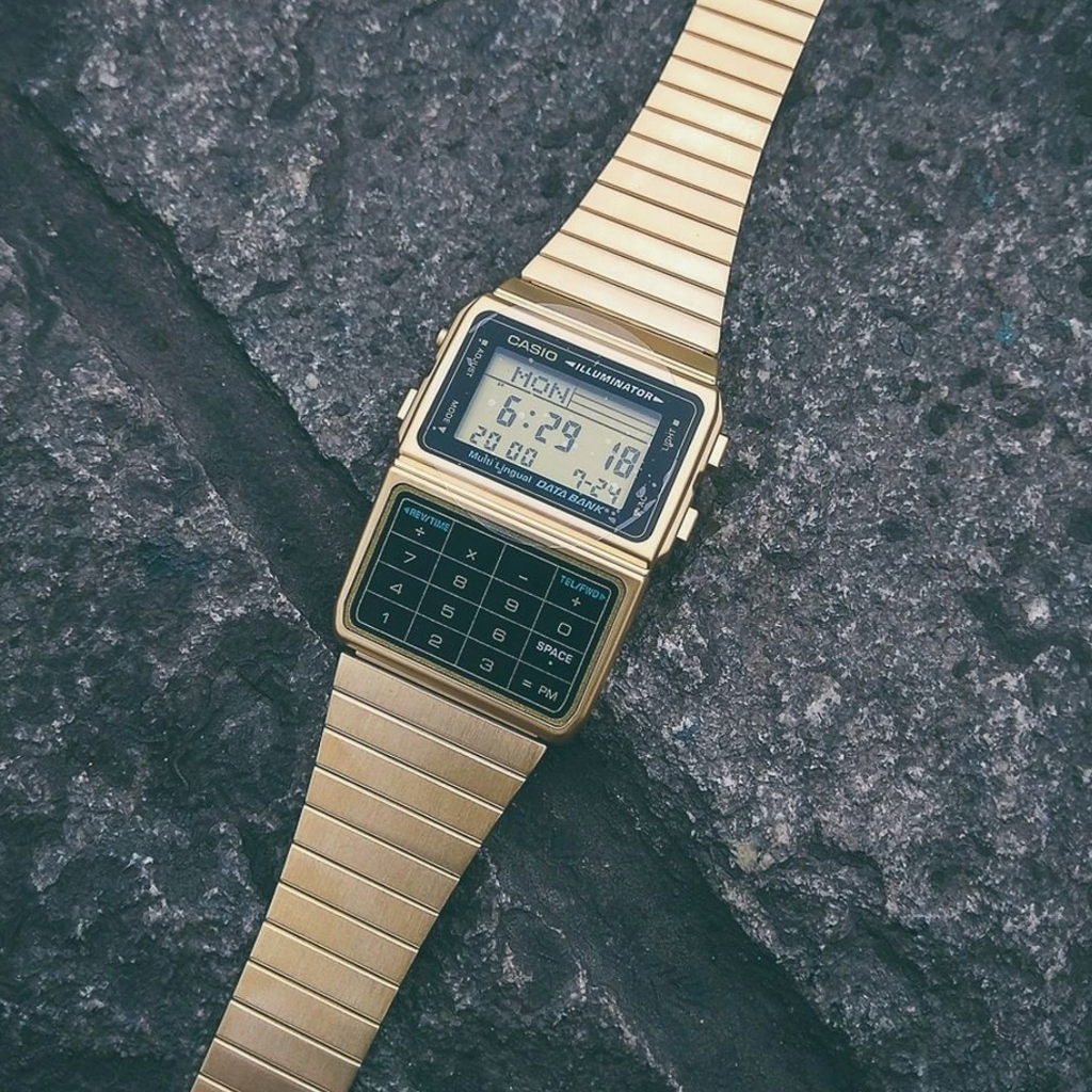 Casio watch gold calculator hotsell
