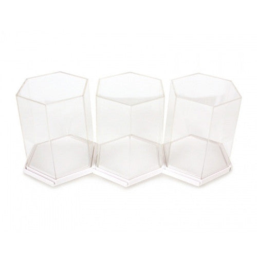 Display Case - Hexagon White