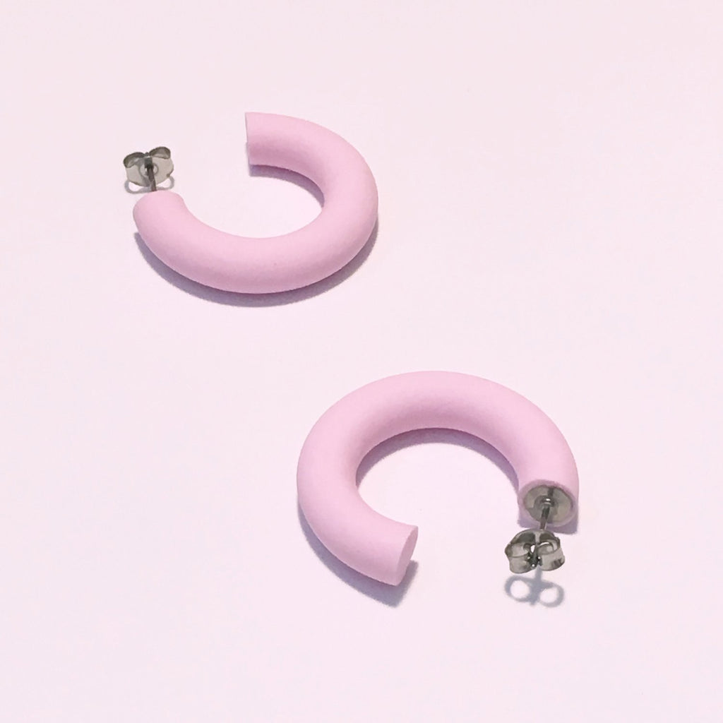 Tiny Hoops - Baby Pink