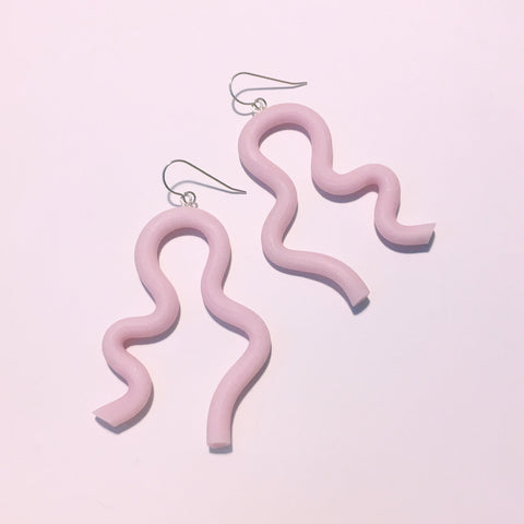 Whirl Earrings - Baby Pink