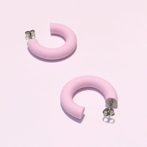Tiny Hoops - Baby Pink