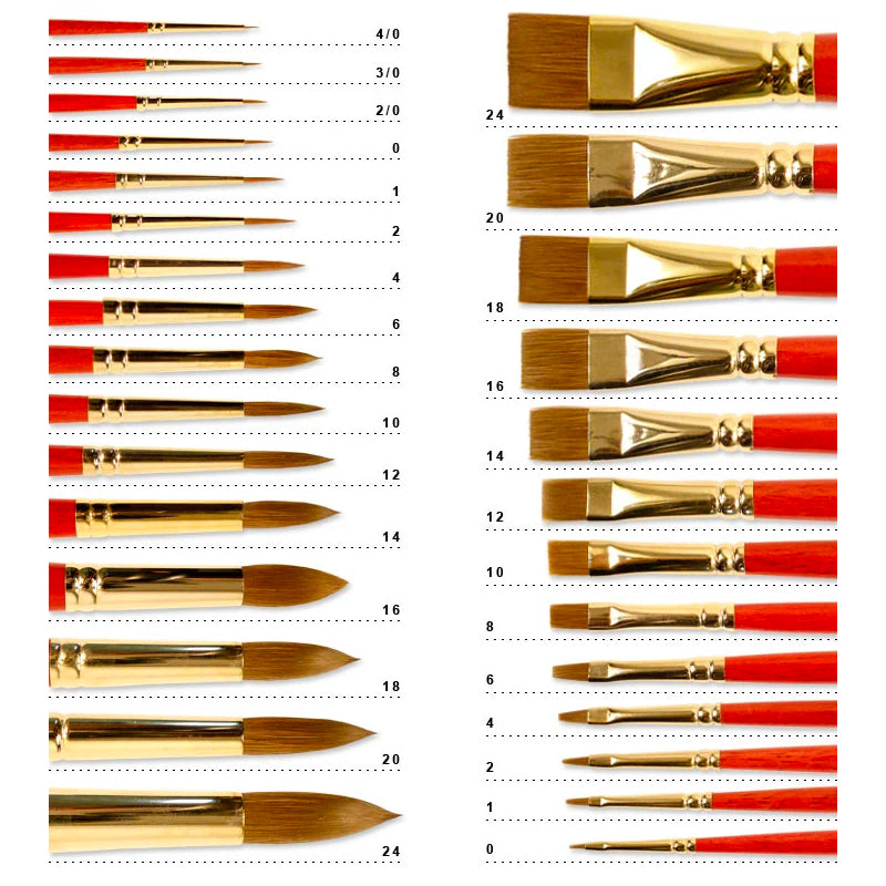 Vallejo Brushes - Flat Rectangular Toray Brush No.4