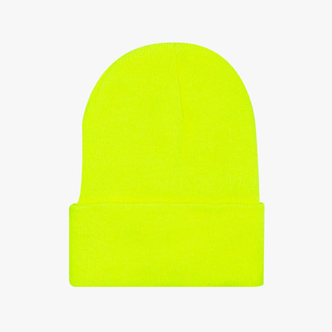 Blank Cuff Beanie (neon yellow)