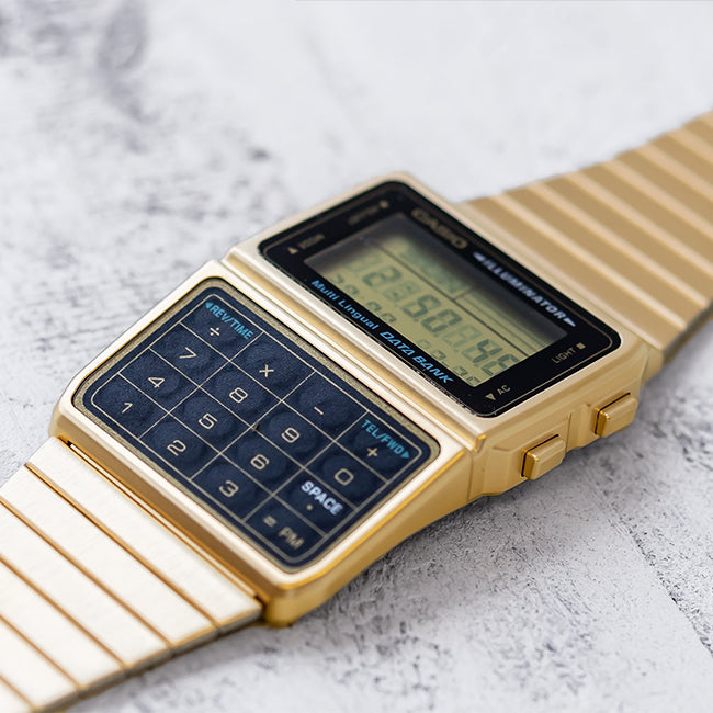 Casio DBC-611G-1DF Calculator Databank Gold Watch Unisex
