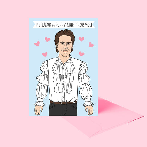 Jerry Seinfeld Puffy Shirt Greeting Card